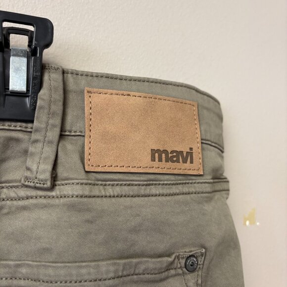 Mavi Jeans Mens Olive Green Matt Stretch Straight Leg Pants - Picture 5 of 6